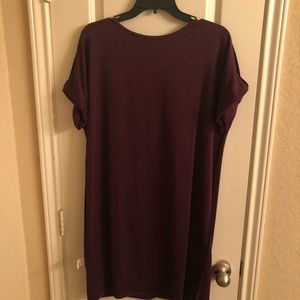 Plum shift dress